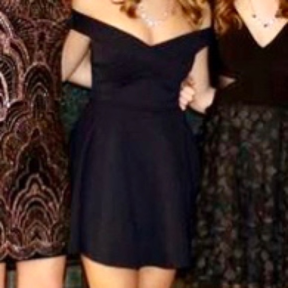 Junior off the shoulder skater dress